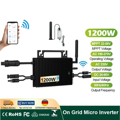 1200W Anti Reflux Micro Inverter | Dual MPPT Grid Limiter