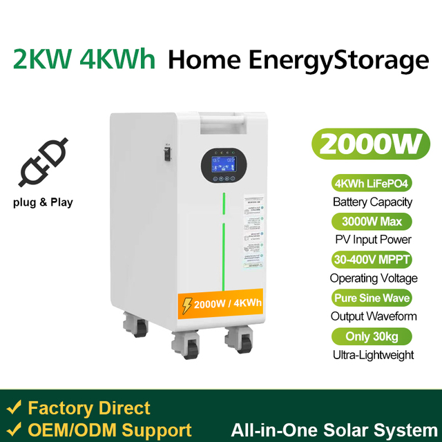 SUKFLOW 2KW-4KWH All-in-One Solar Energy Storage System | Built-in MPPT & LiFePO4 Battery
